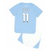 Manchester City Jeremy Doku #11 Replika Babykläder Hemma matchkläder barn 2023-24 Korta ärmar (+ Korta byxor)
